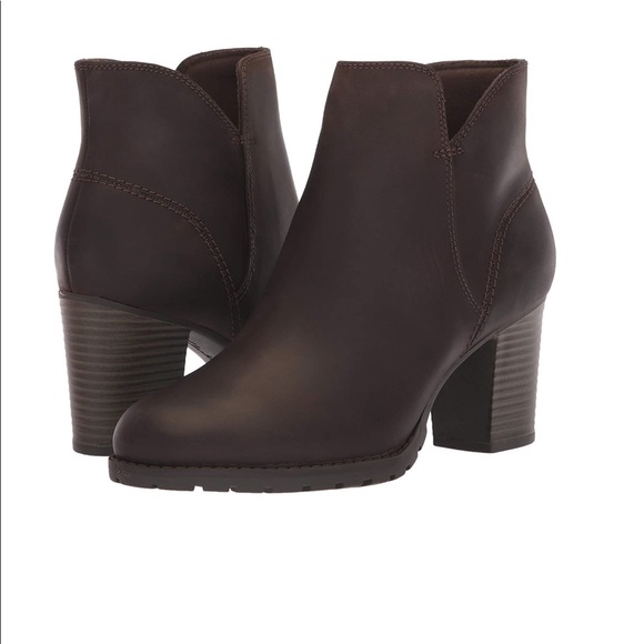 New Clarks Verona Trish Ankle 🥾 Taupe Leather - Picture 2 of 7